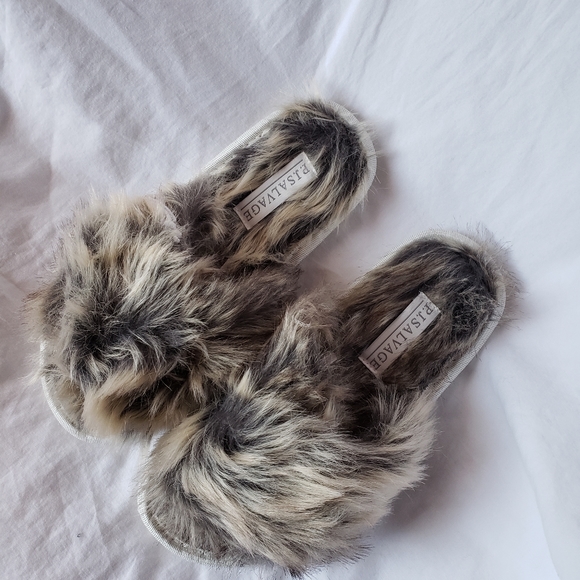 Shoes - PJ Salvage Aspen Collection Faux Fur Slippers